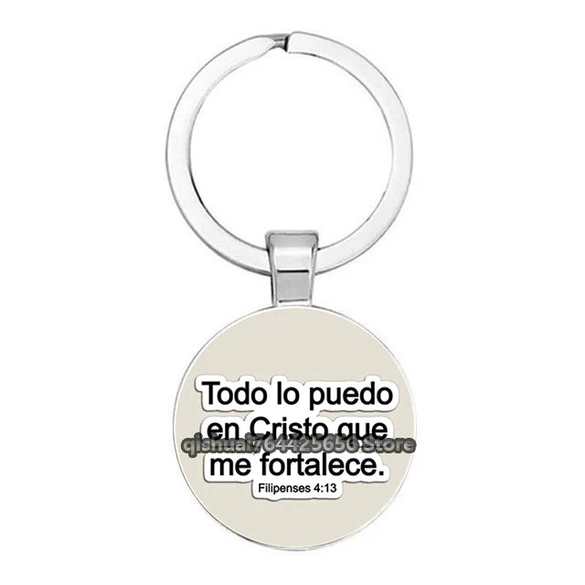 Imagen de Llaveros de fe con citas bíblicas inspiradoras