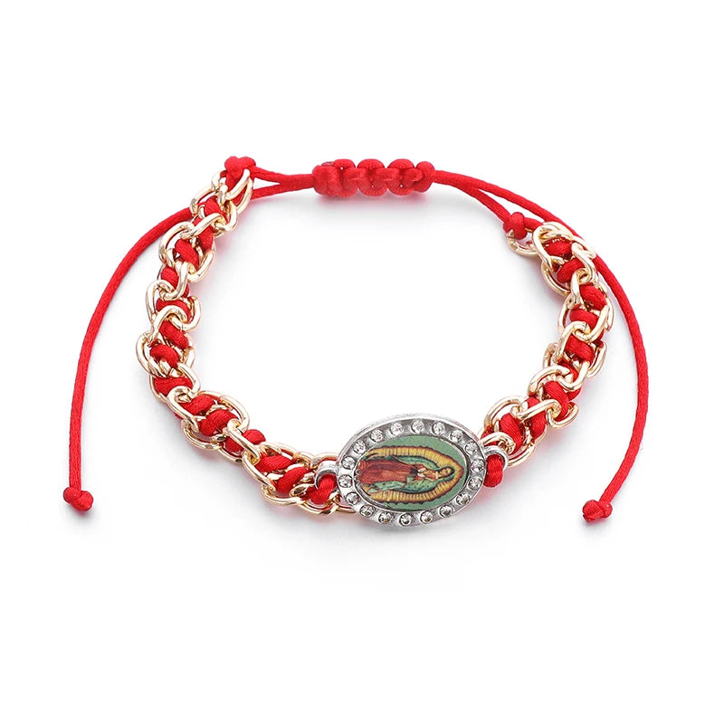 Imagen de Collar de cuentas con dije de la Virgen María