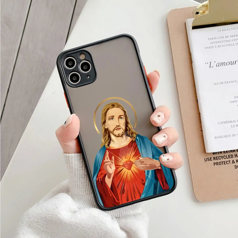 Imagen de Funda de silicona para iPhone con diseño de Jesús