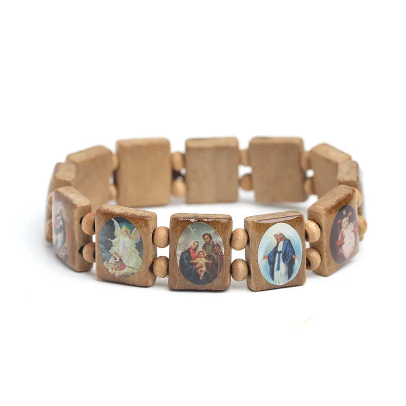 Imagen de Collar con crucifijo y cuentas de rosario para niños