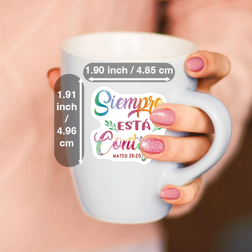 Imagen de 50 pegatinas con citas bíblicas en español