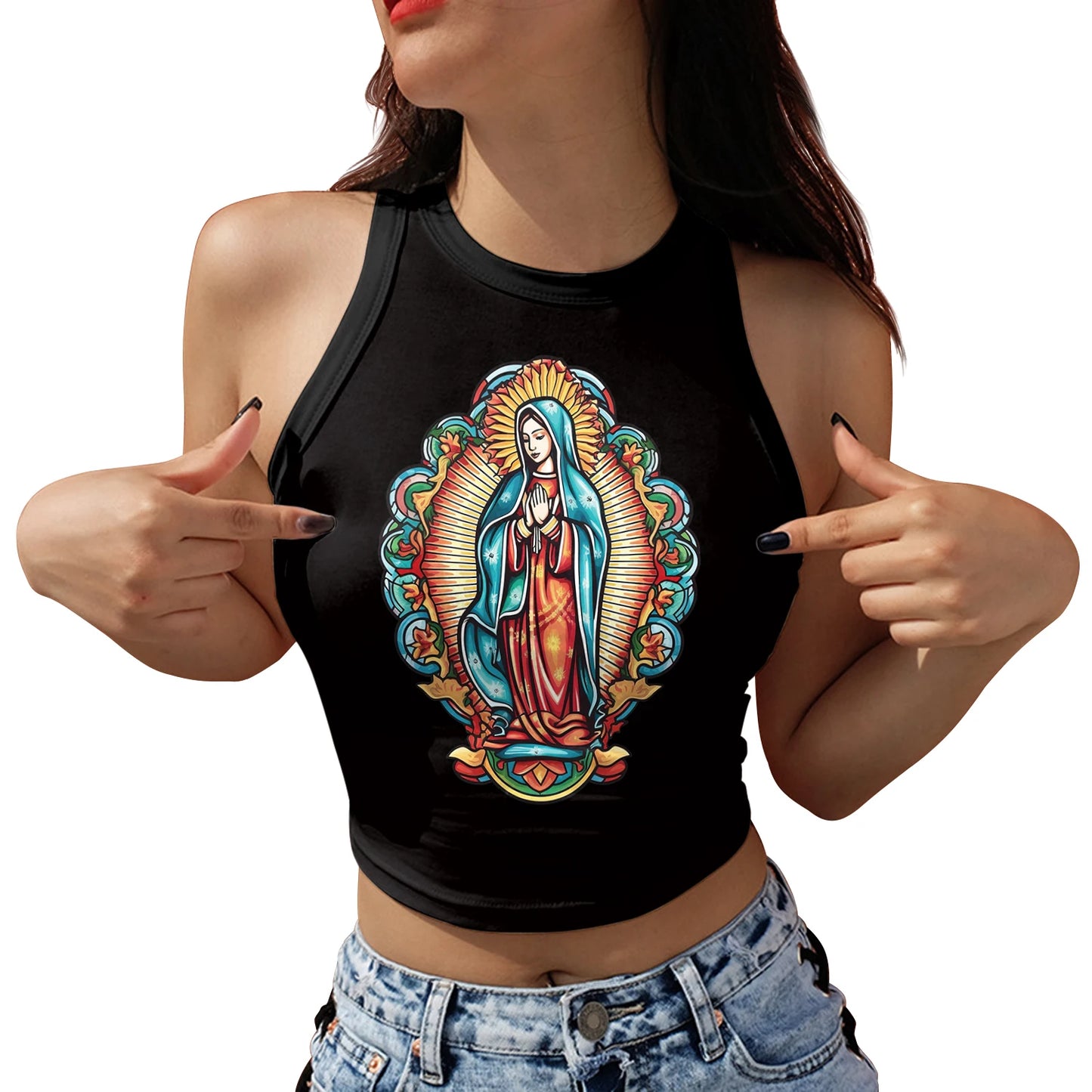 Imagen de Chaleco femenino 3D Virgen de Guadalupe