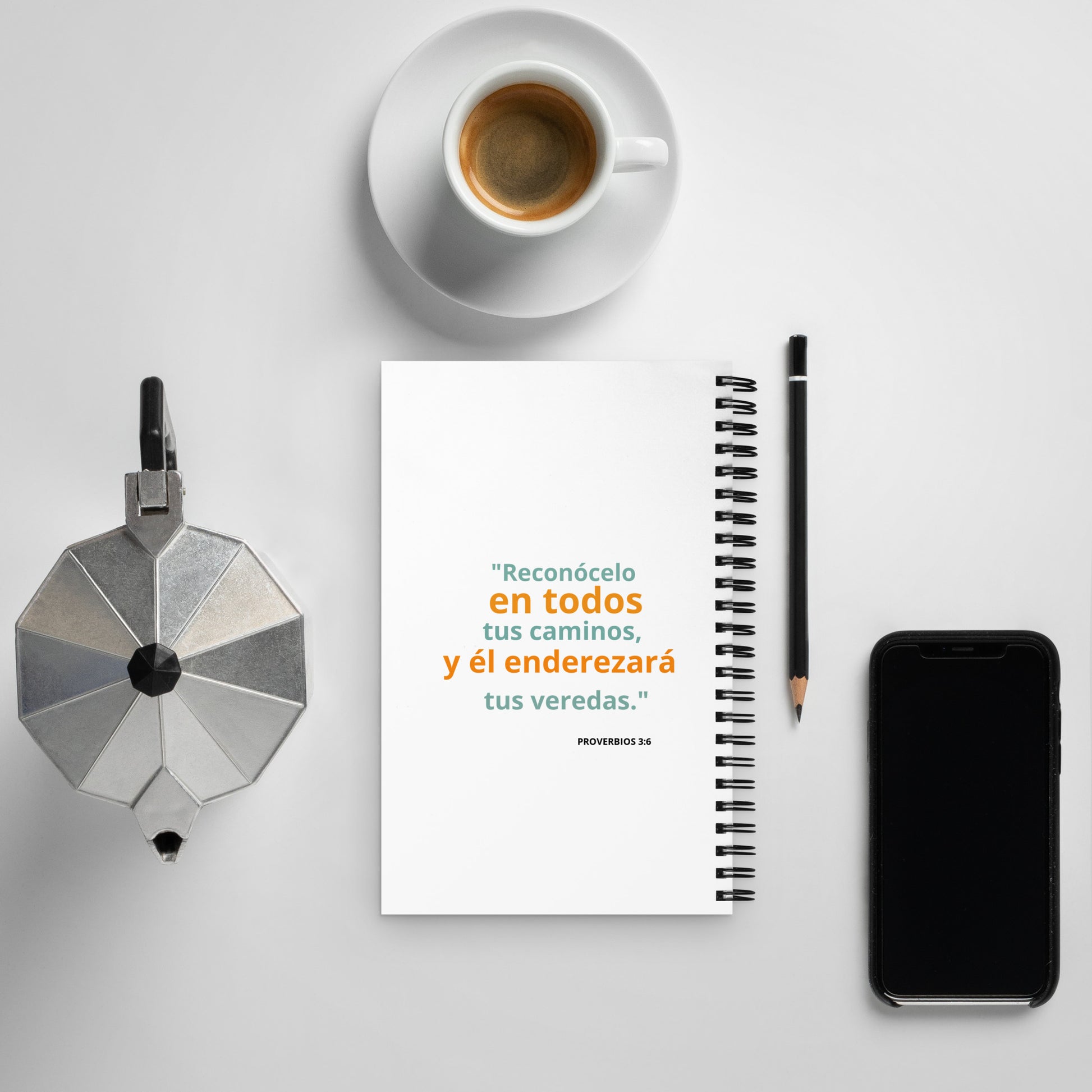 Imagen de Libreta de notas en espiral con Proverbios 3:6